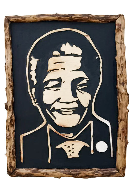 Mandela Nelson - Rustic Wall Art Decor *READY TO SHIP*
